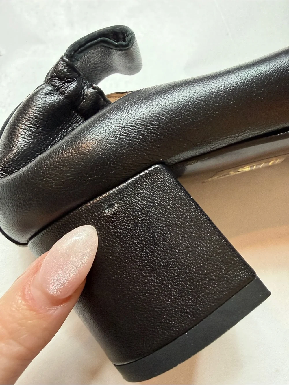 Everlane The Day Heel Black Leather Shoes Size 5 Minimal Classic NWOB Chic - Picture 8 of 9